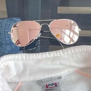COPY - Ray Ban Pink Mirrored Aviators As is